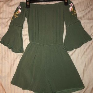 dark green romper